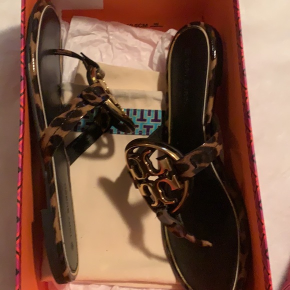 COPY - COPY - NIB Tory Burch Barbados Leopard Miller sandal - Picture 5 of 8